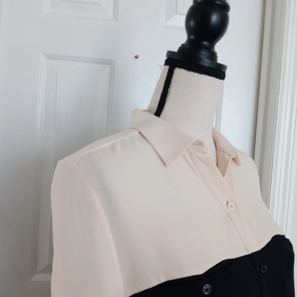 Jenni Kayne Button Up Color Block Shirt Dress - Picture 7 of 11